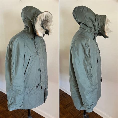 1975 Usaf N 3b Parka Extreme Cold Weather Snorkel Syn Gem