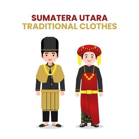 Premium Vector North Sumatra Traditional Clothes In 2024