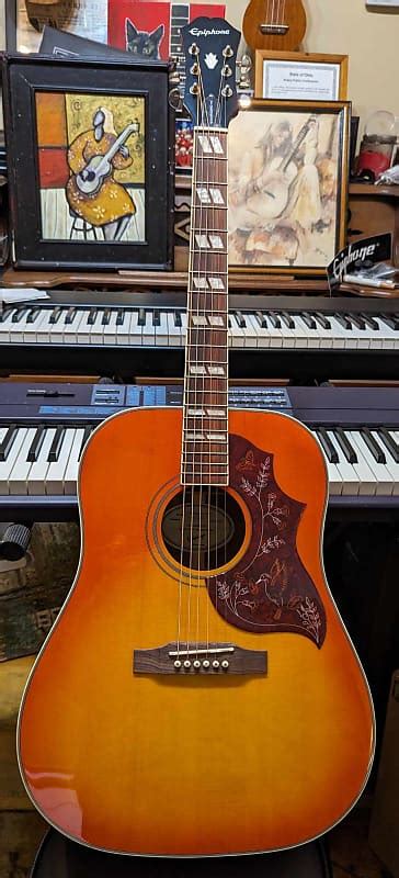 Epiphone Hummingbird Pro Acoustic Electric Dreadnought Guitar | Reverb