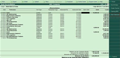 Auto Bank Reconciliation In Tally ERP 9 Tally Master Tally 5 Star
