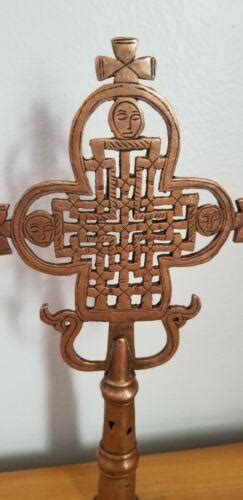 Antique Ethiopian Orthodox Coptic Christian Copper Blessing Cross