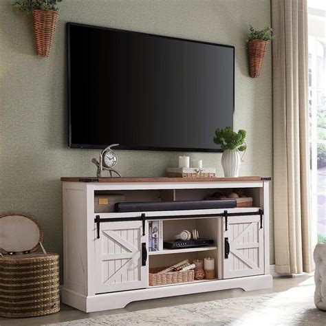 OKD Farmhouse TV Stand For 65 Inch TV 33 Tall Highboy Entertainment