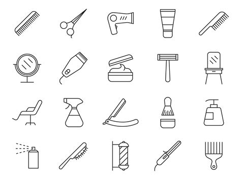 Free Hair Salon Vector Icons Ai