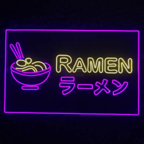 Ramen Led Sign Noodles Neon Sign Japanese Noodles Led Light Custom