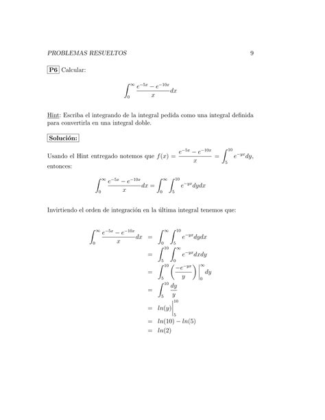 Problemas Resueltos Integrales Dobles Y Triples Pdf