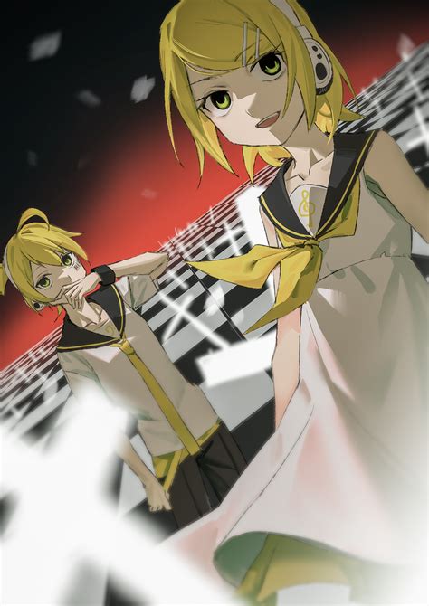 kagamine rin and kagamine len (vocaloid and 1 more) drawn by wounds404 | Danbooru