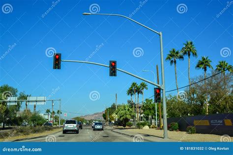 USA, PHENIX, ARIZONA- NOVEMBER 17, 2019: Traffic Lights, Traffic Signs ...