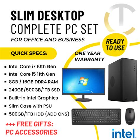 complete office pc set intel core   gen   gen cpu