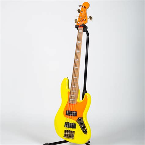 Fender Mononeon Jazz Bass V Maple Neon Yellow Cosmo Music