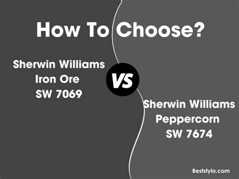 Sherwin Williams Iron Ore Vs Peppercorn Whats The Difference