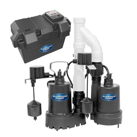 Battery Back Up Sump Systems Sump Pumps The Home Depot