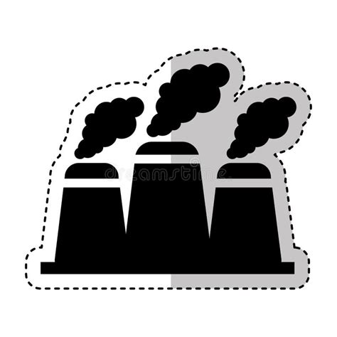 Nuclear Plant Chimney Icon Stock Vector Illustration Of Reactor