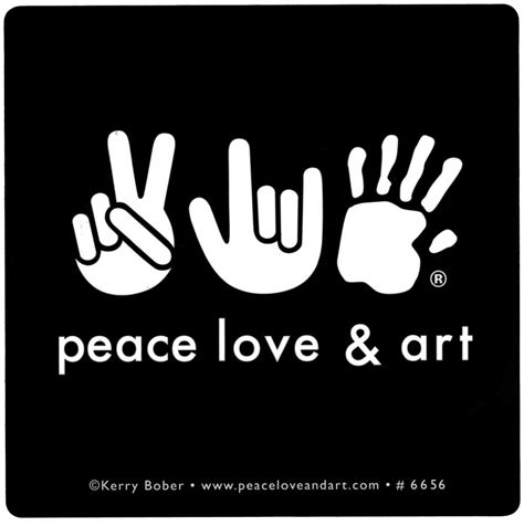 Peace Love And Art Small Bumper Sticker Decal Or Magnet Peace Resource Project