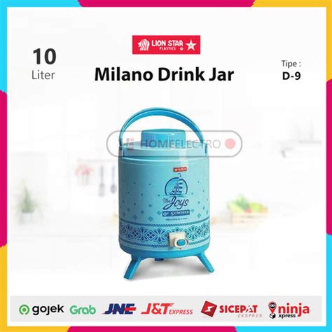 Jual Milano 10 Ltr Drink Jar Termos Air Lion Star Pencet Panas