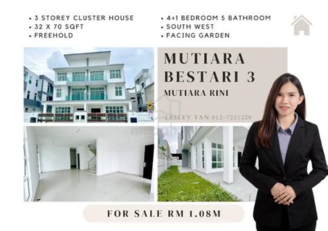 MUTIARA RINI Mutiara Bestari 3 Storey Cluster Unblock 32x70 Skudai