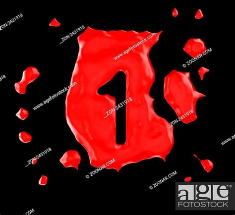 Red Blob 1 Figure Over Black Background Large Resolution Stock Photo