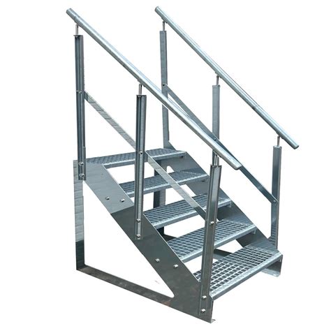 Kaminbau Mierzwa Premium Treppe Freistehend 5 Stufen Beidseitigem