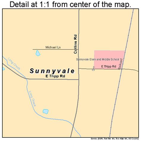 Sunnyvale Texas Street Map 4871156