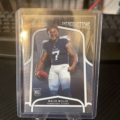 Panini Absolute Rookie Introductions Malik Willis Tennessee Titans