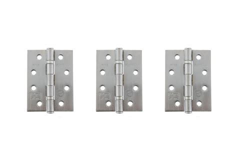 Ahg111433sc3 Atlantic Ball Bearing Hinges Grade 11 Fire Rated 4 X 3 X 25mm Set Of 3 Satin