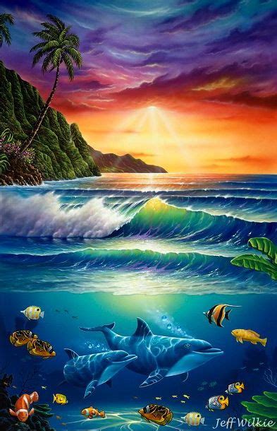 Colors Of Maui Artist Jeff Wilkie Dolphin Art Ocean Art