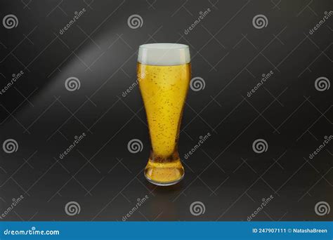 3d Render Glass Of Beer Stock Illustration Illustration Of Rendering 247907111