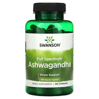 ORIGINAL Swanson Full Spectrum Ashwagandha 450 Mg 100 Capsules