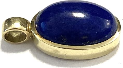 Anhänger Lapislazuli Cabochon oval 585er Gelbgold 14 Karat GG MA