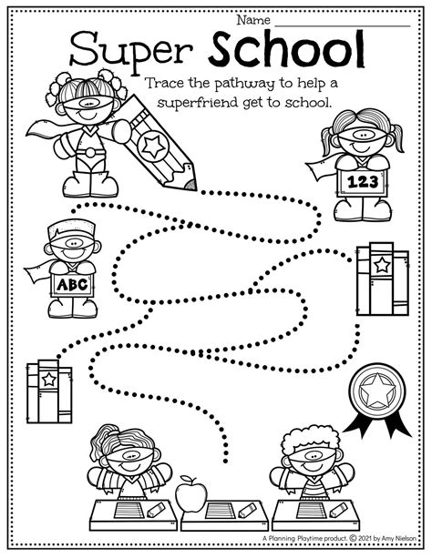 Superhero Worksheets Preschool Planning Playtime Worksheets Library