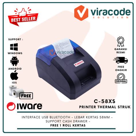 Promo Printer Bluetooth Thermal Kasir Mm Iware C Bt C Xs Kota