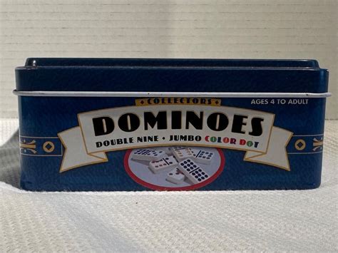 Collectors 55 Jumbo Shiny Color Dominoes Set Double Nine Starter Ebay