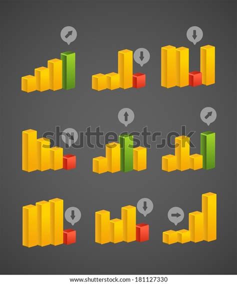 charts collection vector template stock vector royalty