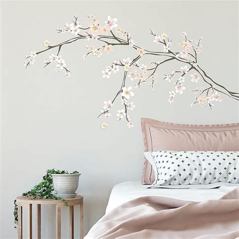 Roommates Cherry Blossom Branch Peel And Stick Giant Wall Decals With