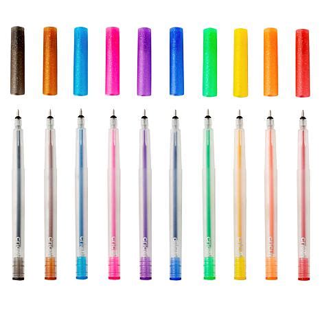 Cricut 10 Count Glitter Gel Rainbow Pen Set 20675637 HSN