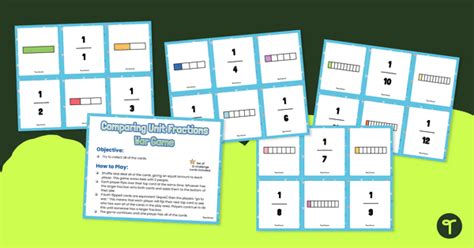 Unit Fractions Deck Of Cards Teach Starter