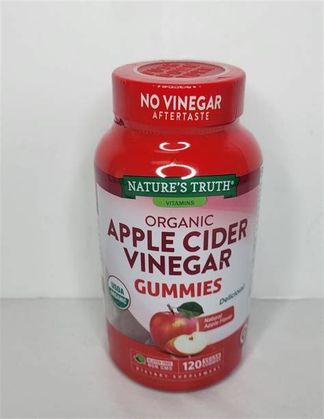 Natures Truth Usda Organic Apple Cider Vinegar 500 Mg 120 Gummies For Sale Online Ebay