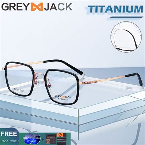 Jual Grey Jack Frame Kacamata Titanium Model Kotak Antiradiasi Blueray