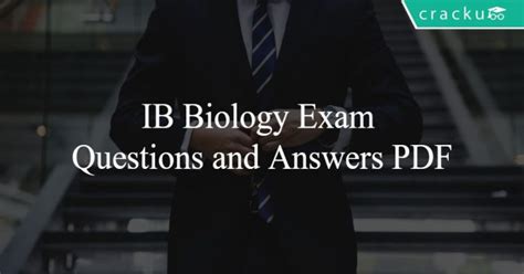 IB SA Biology Exam Questions and Answers PDF - Cracku 