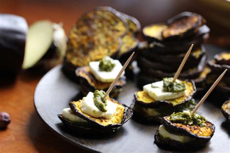 Aubergine Feta Canapé Simply Sentient