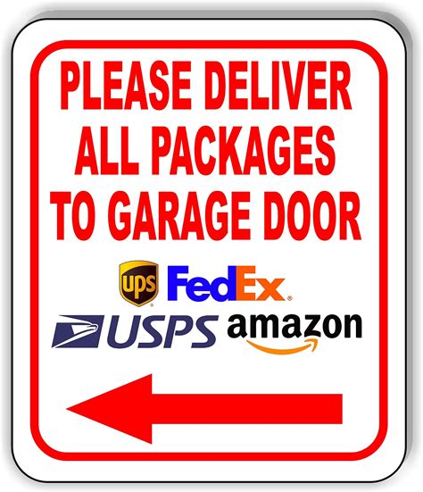 Amazon Please Deliver All Packages To Garage Door Left Arrow