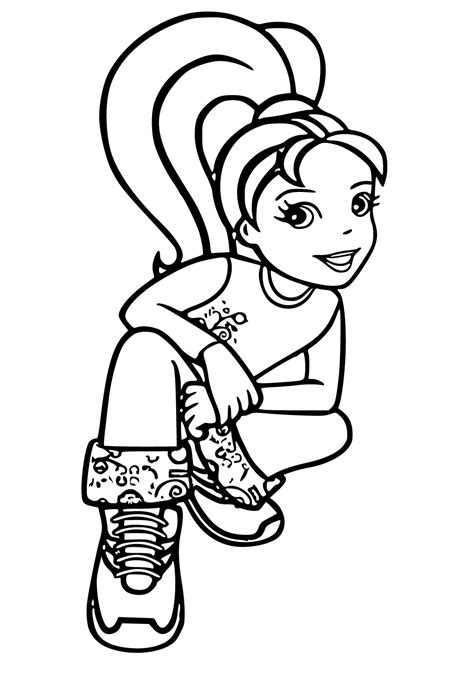 Free Printable Polly Pocket Smile Coloring Page Sheet And Picture For