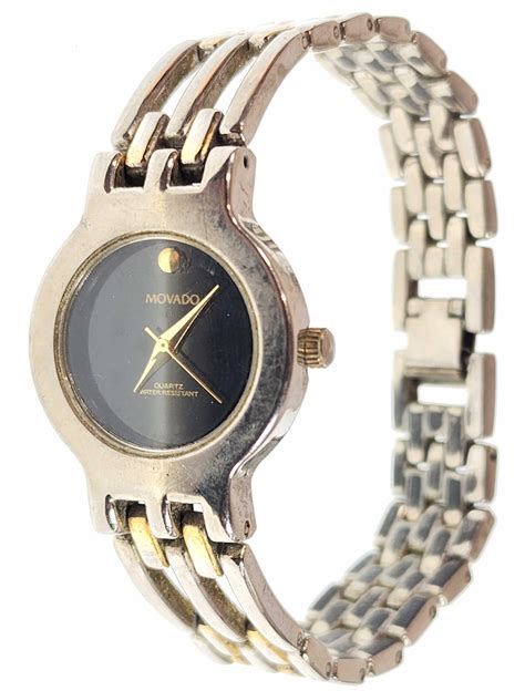 Lot Ladies Movado Museum Two Tone Quartz Watch