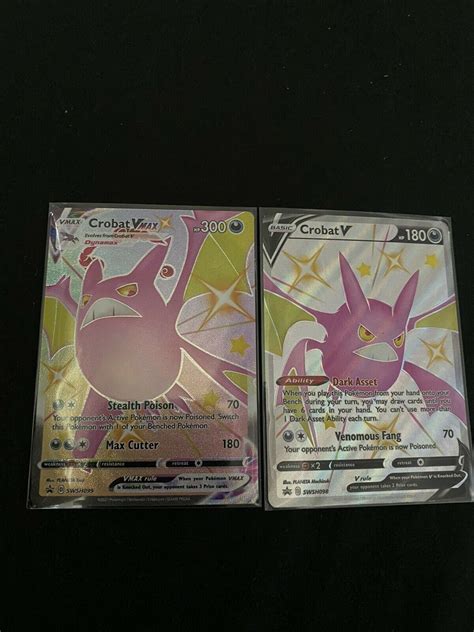 Crobat V And Vmax Swsh Swsh Shiny Shining Fates Pokemon Tcg Cards