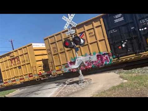 Northbound UP 1995 Mix Frieght Train At Dittmar Road In Austin Texas