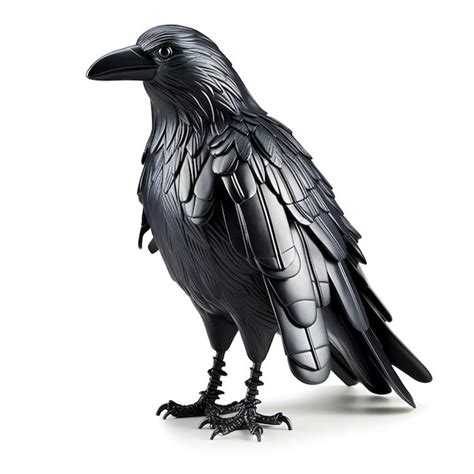 Premium Photo Black Crow Isolated On White Background