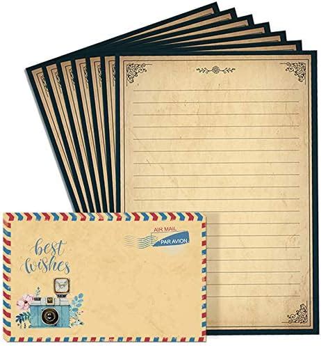 Lined Vintage Stationary Paper And Envelopes Set Sheets