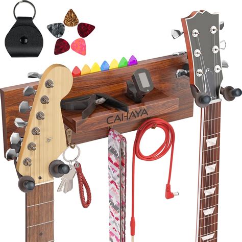 Amazon Cahaya Guitar Wall Mount Hanger With Shelf And Pick Holder