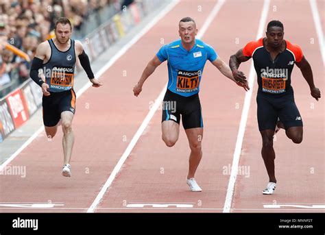 Great Britain S Harry Aikines Aryeetey Right Wins The Men S 100m