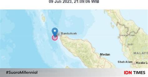 Gempa Bermagnitudo 5 5 Guncang Kota Banda Aceh