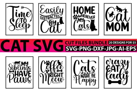 Cat Svg Bundle Bundle · Creative Fabrica